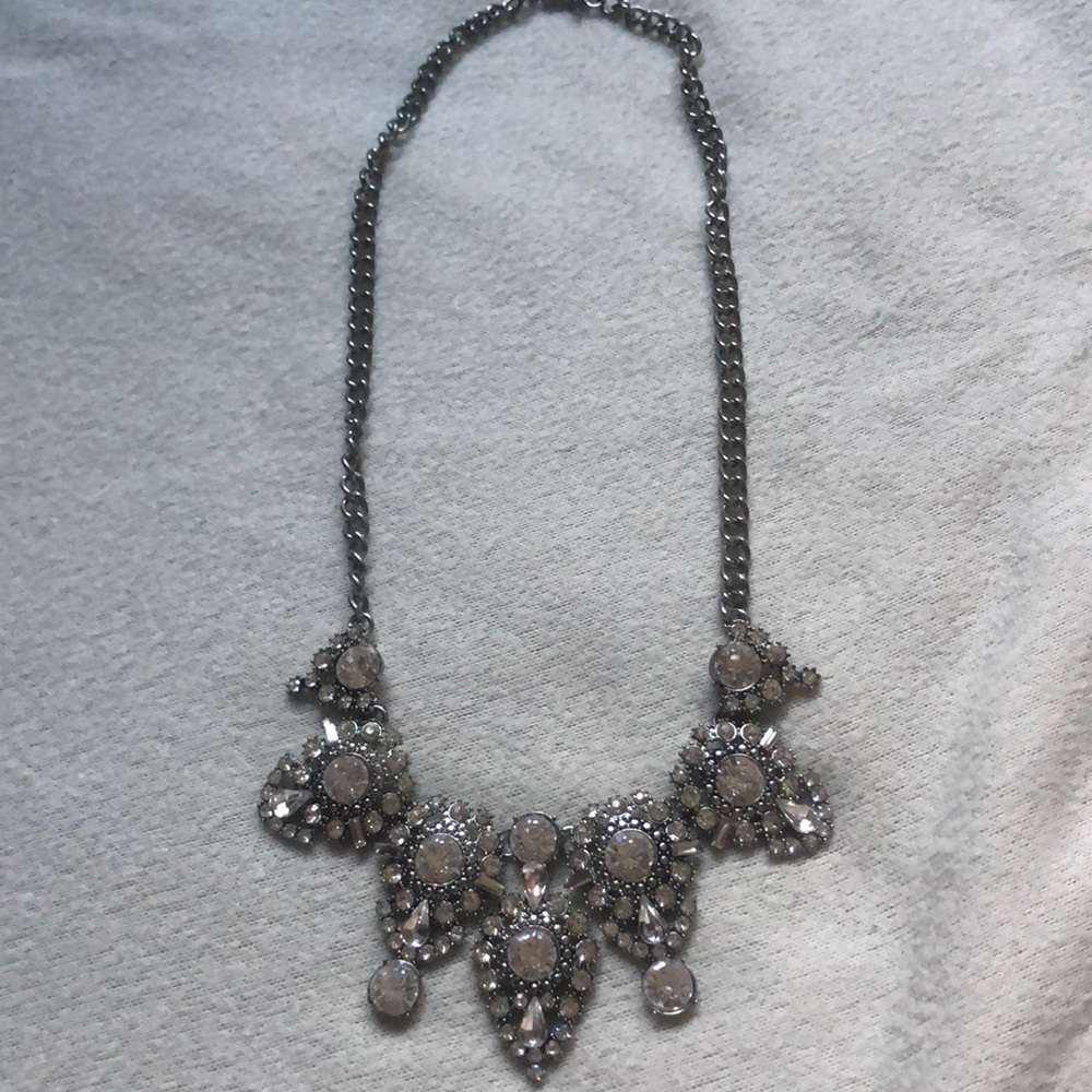 Silver Rhinestone Necklace - Picture 3 of 4